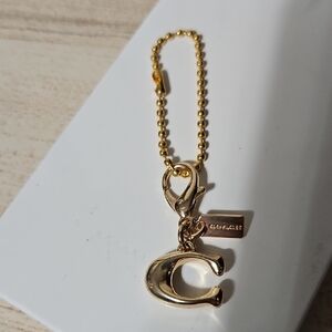 Coach C Gold Bag Charm